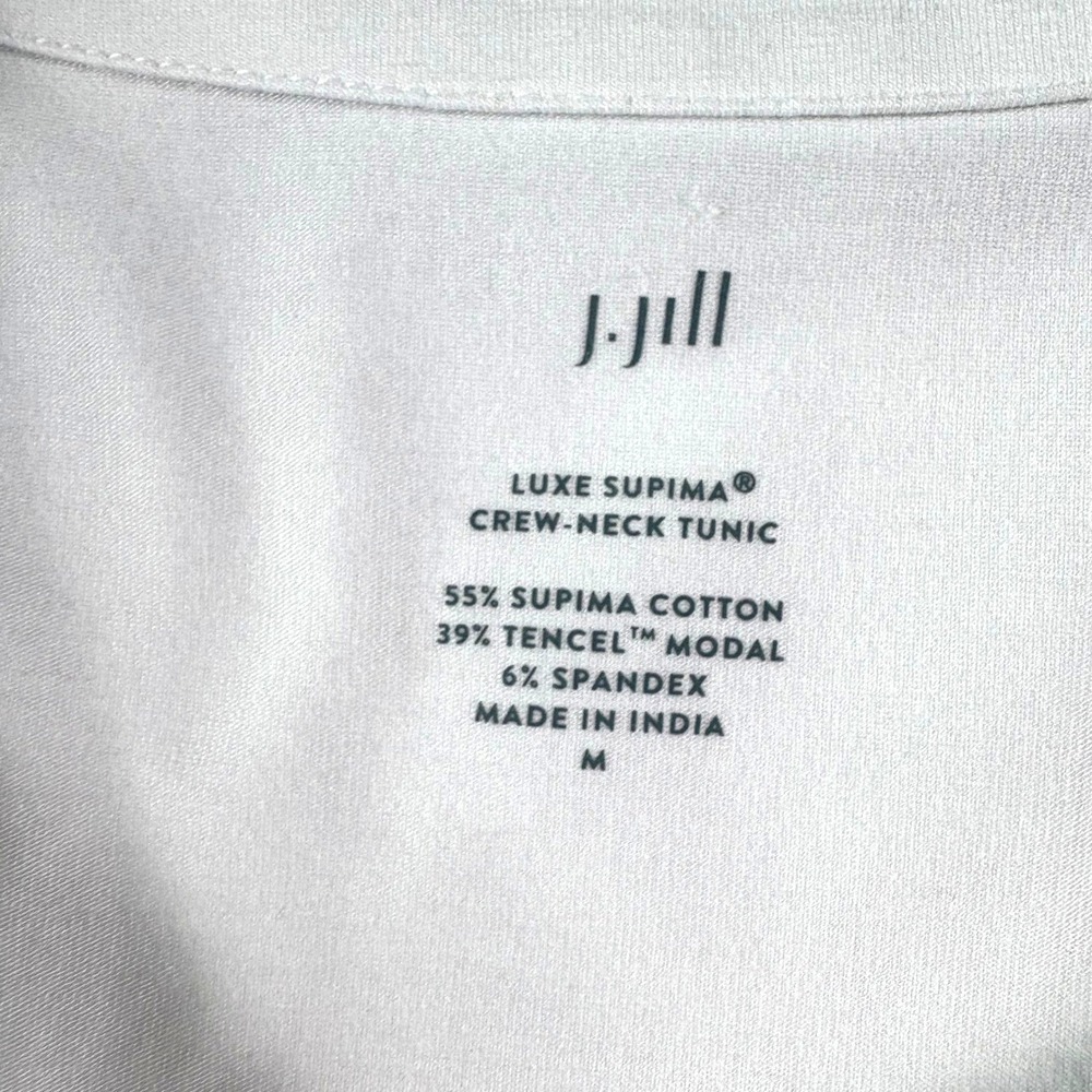 J Jill Luxe Supima Tunic M Clean Girl Neutral Everyday Basic Minimalist Capsule - Picture 4 of 9